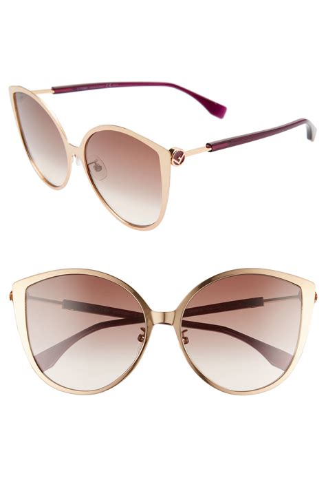 60mm special fit cat eye sunglasses fendi